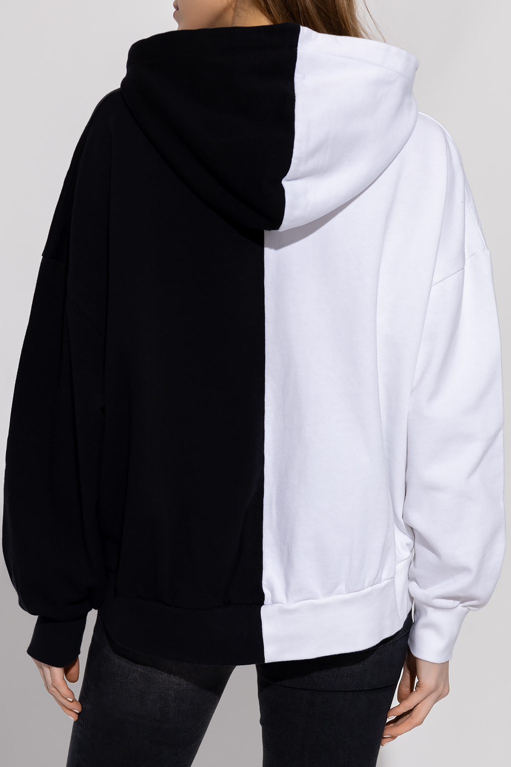 Black and 2024 white split hoodie